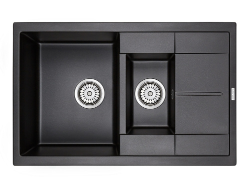 Кухонная мойка Paulmark FLUGEN 60/1,5 PM237850-BL 80х50 цвет черный